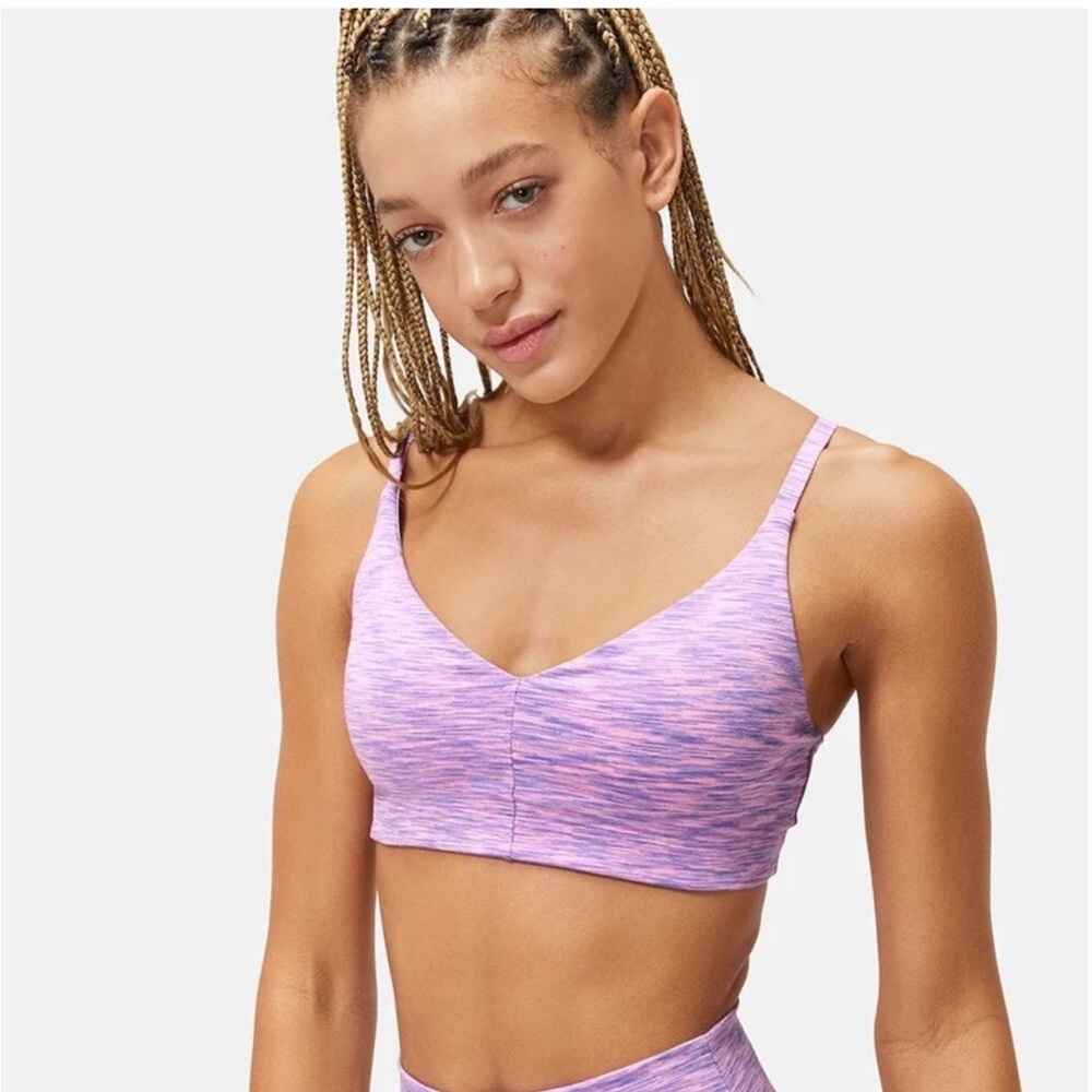 Outdoor Voices Flow Bralette Hyacinth Purple Space Dye Size Small Yoga Gym